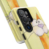 Cute Orange Cat Phone Case — Whimsical Long-Neck Cat Protective iPhone Cover