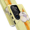 Cute Orange Cat Phone Case — Whimsical Long-Neck Cat Protective iPhone Cover