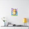 Playful Peekaboo Frog Canvas Print — Whimsical Nursery Wall Art