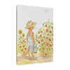 Stanley The Garden Cat Canvas Print — Cute Watercolor Tabby Gardener Art