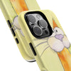 Cute Orange Cat Phone Case — Whimsical Long-Neck Cat Protective iPhone Cover