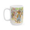 Market Day Ceramic Mug — Cute Anthropomorphic Animal Farmers' Market Illustration (11oz, 15oz)