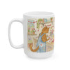 Stanley The Farm Cat Wishes you Happy Valentines Day — Cute Art Desk Coffee Cup (11oz/15oz)