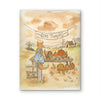 Orange Tabby Celebrating Thanksgiving  Watercolor Print