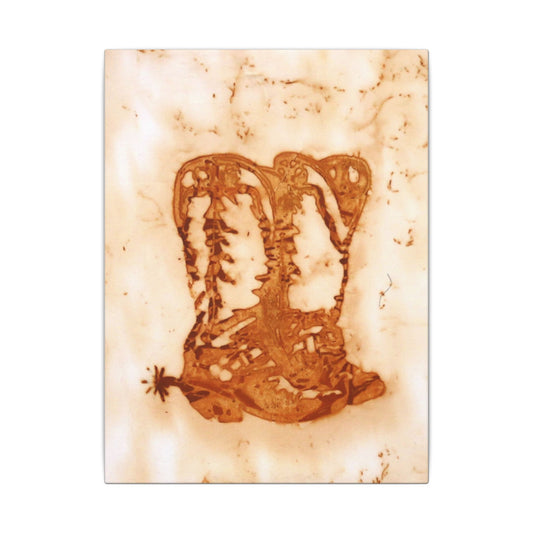 Rusted  Western Boots Canvas Art, Bohemian Decor, Gift for Western Lovers
