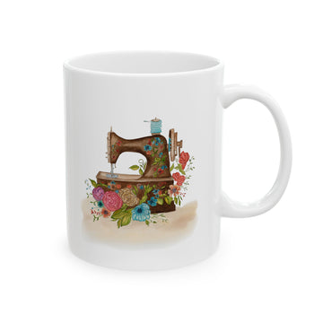 Coffee Mug - Antique Sewing Machine  Ceramic Mug 11oz