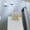 Garden Cat Porcelain Magnet — Whimsical Tomato Patch Square Magnet
