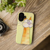 Cute Orange Cat Phone Case — Whimsical Long-Neck Cat Protective iPhone Cover