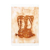 Rusted  Western Boots Canvas Art, Bohemian Decor, Gift for Western Lovers