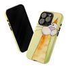 Cute Orange Cat Phone Case — Whimsical Long-Neck Cat Protective iPhone Cover