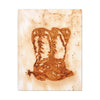 Rusted  Western Boots Canvas Art, Bohemian Decor, Gift for Western Lovers