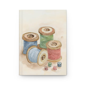 Journal - Antique Sewing Thread  Hardcover Journal Matte Finish