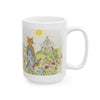 Dancing With May Flowers  Stanley The Farm Cat - 11 ozCoffee Cup