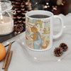 Stanley The Farm Cat Wishes you Happy Valentines Day — Cute Art Desk Coffee Cup (11oz/15oz)