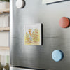 Garden Cat Porcelain Magnet — Whimsical Tomato Patch Square Magnet