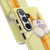Cute Orange Cat Phone Case — Whimsical Long-Neck Cat Protective iPhone Cover