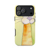 Cute Orange Cat Phone Case — Whimsical Long-Neck Cat Protective iPhone Cover