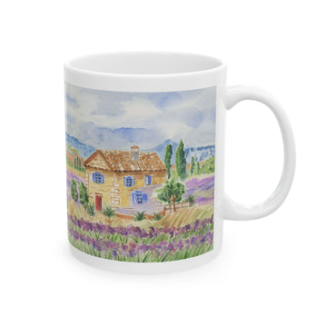 Coffee Mug - Lavender In Provence - Ceramic Mug 11oz