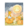 Autumn Moon Cat Canvas - Whimsical Pumpkin Patch Wall Art