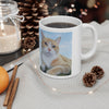 Cat Photo Ceramic Mug – Orange Tabby Portrait Coffee Cup (11oz, 15oz)