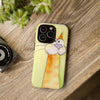 Cute Orange Cat Phone Case — Whimsical Long-Neck Cat Protective iPhone Cover