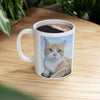 Cat Photo Ceramic Mug – Orange Tabby Portrait Coffee Cup (11oz, 15oz)