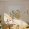Stanley The Garden Cat Canvas Print — Cute Watercolor Tabby Gardener Art