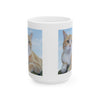 Cat Photo Ceramic Mug – Orange Tabby Portrait Coffee Cup (11oz, 15oz)