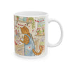 Stanley The Farm Cat Wishes you Happy Valentines Day — Cute Art Desk Coffee Cup (11oz/15oz)