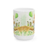 Stanley The Farm Cat Wishes you Happy St Patrick's Day — Cute Art Desk Coffee Cup (11oz/15oz)