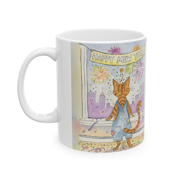Happy New Years From Stanley The Farm Cat - 11 ozCoffee Cup