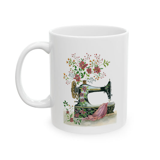 Coffee Mug - Holiday Sewing Inspiration Ceramic Mug 11oz
