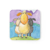 Watercolor Sheep Cork Coaster — Cute Farm Animal Drink Coaster