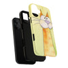 Cute Orange Cat Phone Case — Whimsical Long-Neck Cat Protective iPhone Cover