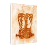 Rusted  Western Boots Canvas Art, Bohemian Decor, Gift for Western Lovers