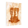 Rusted  Western Boots Canvas Art, Bohemian Decor, Gift for Western Lovers