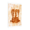Rusted  Western Boots Canvas Art, Bohemian Decor, Gift for Western Lovers