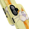 Cute Orange Cat Phone Case — Whimsical Long-Neck Cat Protective iPhone Cover