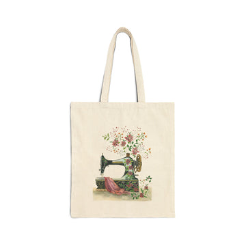 Tote Bag - Holiday Sewing Inspiration Cotton Canvas Tote Bag