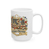 USA 250 Years Anniversary floral crest Mug | 11oz 15oz