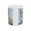 Cat Photo Ceramic Mug – Orange Tabby Portrait Coffee Cup (11oz, 15oz)