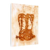 Rusted  Western Boots Canvas Art, Bohemian Decor, Gift for Western Lovers