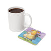 Watercolor Sheep Cork Coaster — Cute Farm Animal Drink Coaster