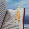 Whimsical Orange Cat Bookmark — Cute Floral Cat Metal Bookmark