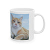 Cat Photo Ceramic Mug – Orange Tabby Portrait Coffee Cup (11oz, 15oz)