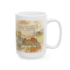 Autumn Farmhouse Ceramic Mug – Give Thanks Pumpkin Harvest (11oz/15oz)