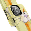 Cute Orange Cat Phone Case — Whimsical Long-Neck Cat Protective iPhone Cover