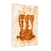 Rusted  Western Boots Canvas Art, Bohemian Decor, Gift for Western Lovers