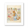 Orange Tabby Cat Valentines Gifts  Watercolor Print