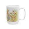 Stanley The Gardening Cat Ceramic Mug – Whimsical Sunflower & Tomato Farmhouse Coffee Cup